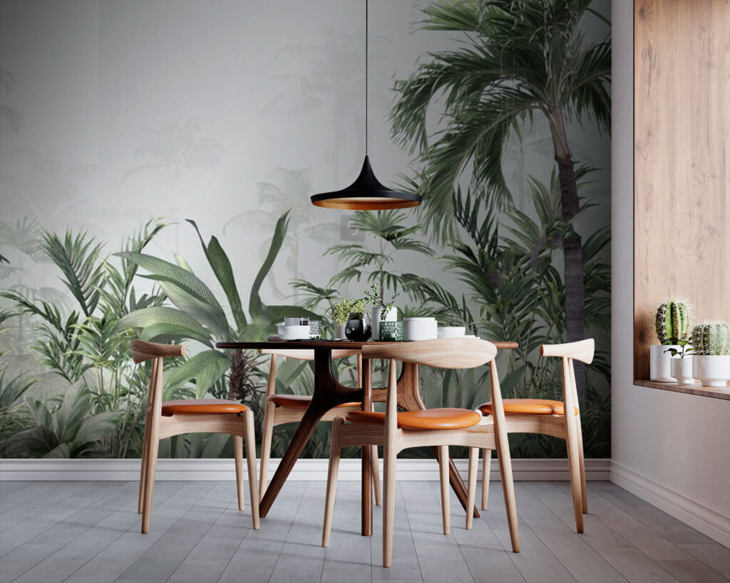 Pale palms in layers — interior 3
