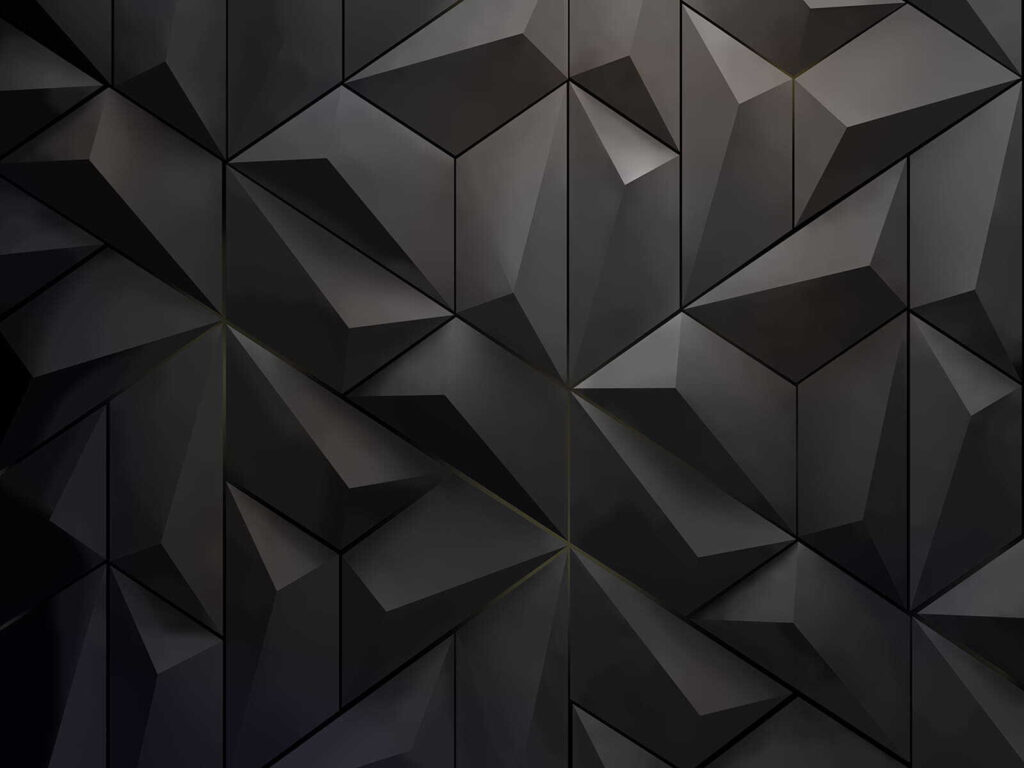 Black facets in shadow — full design