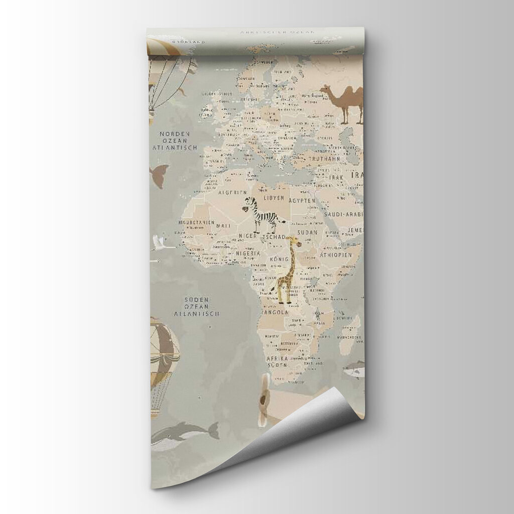 Air journeys above map — product view