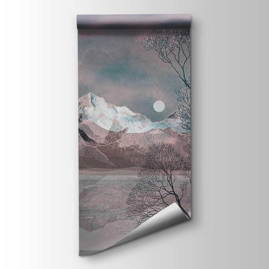 Bare trees by water — product view