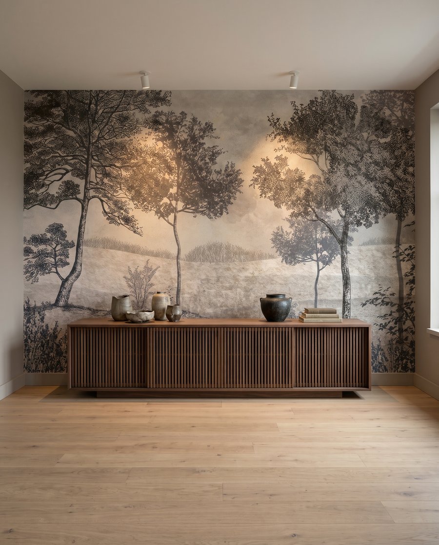 Open Woodland Etching — interior 5