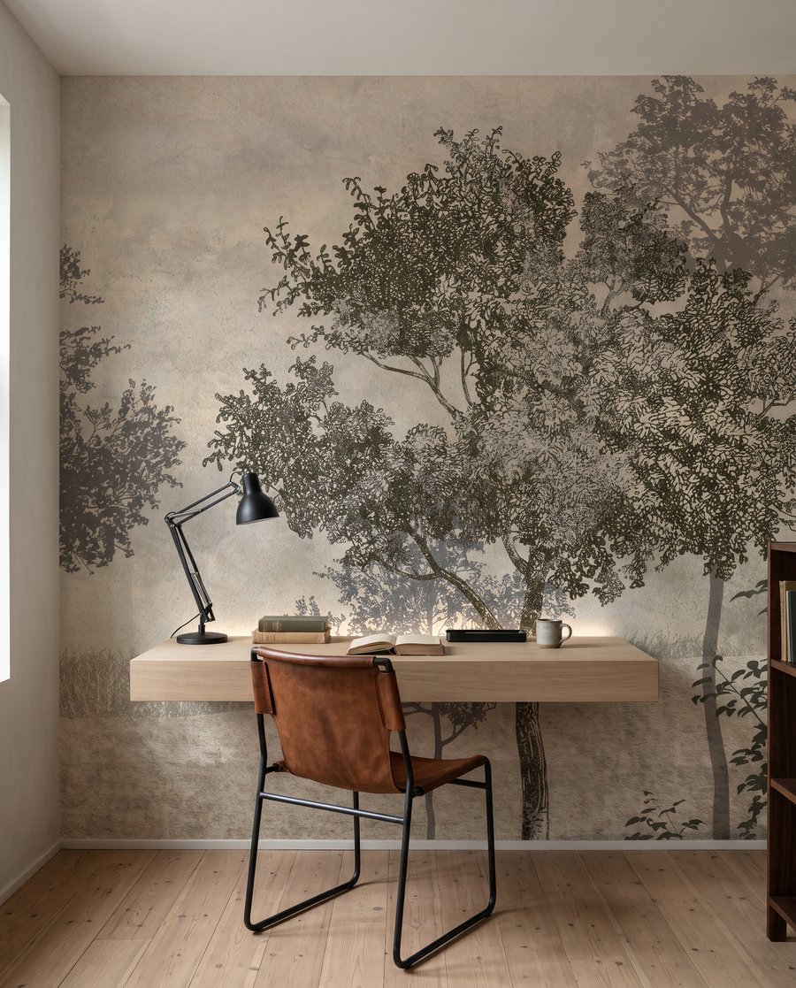 Open Woodland Etching — interior 10