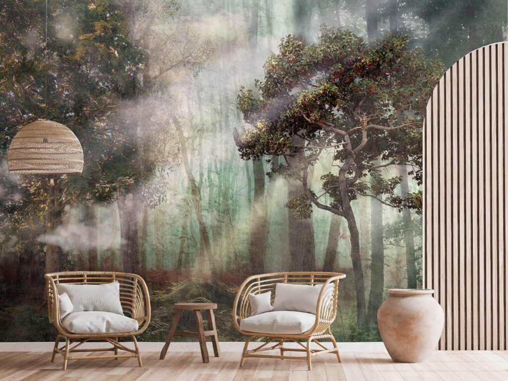 Light rays in woodland — interior 1