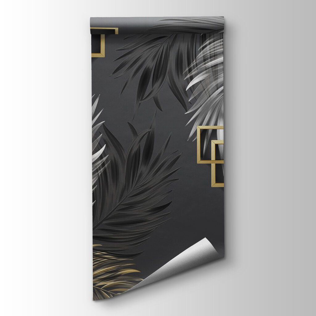 Leaves beside gold squares — product view