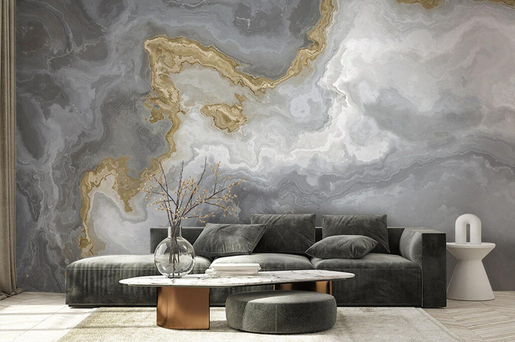 Grey stone with gold — interior 1