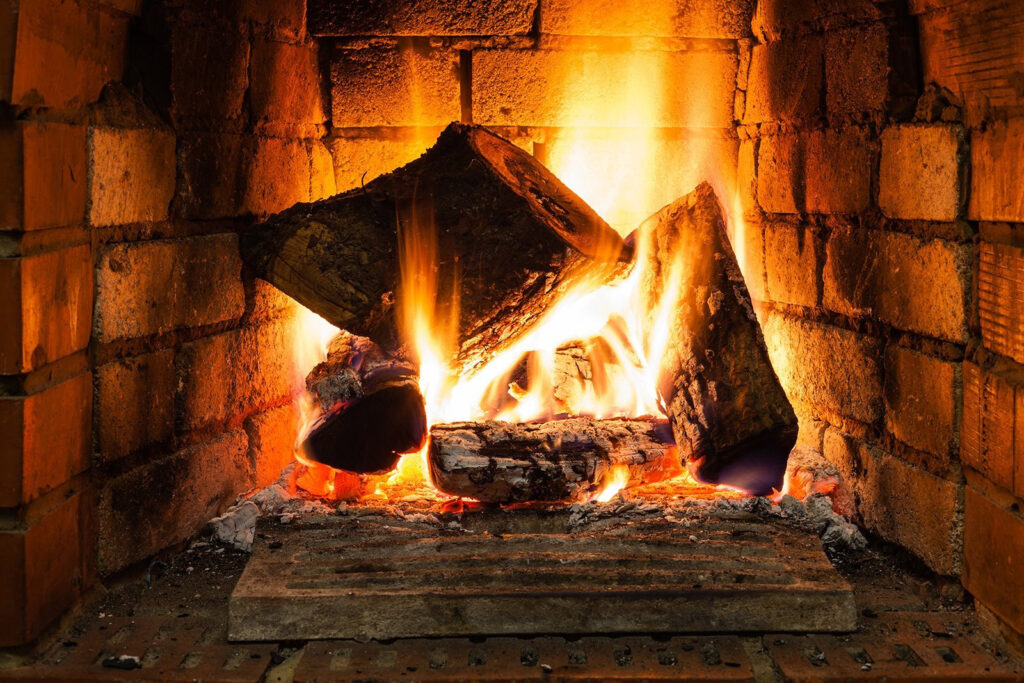 Flames in the hearth — full design