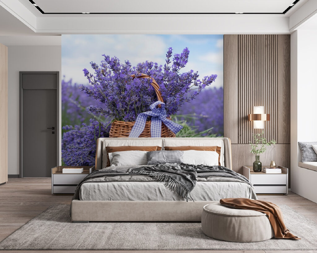 Lavender in wicker basket — interior 2