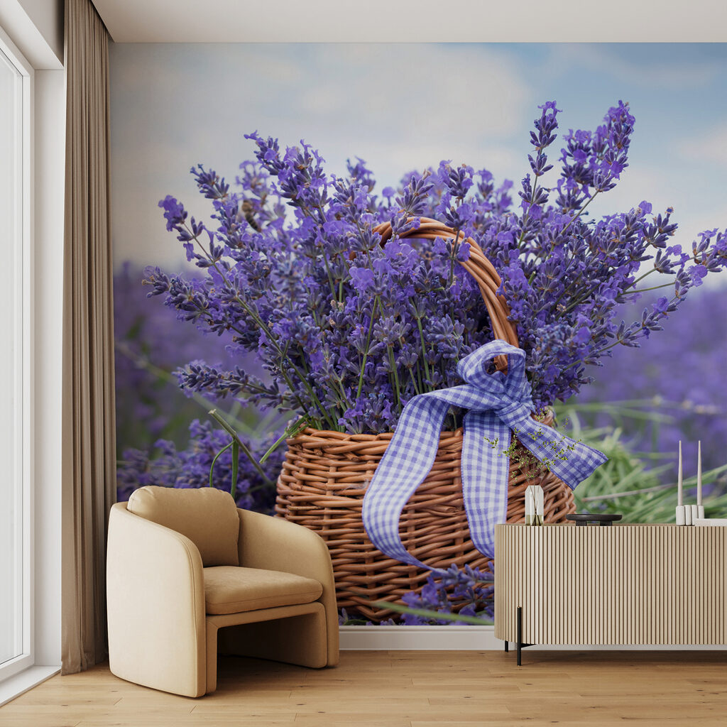 Lavender in wicker basket — interior 4