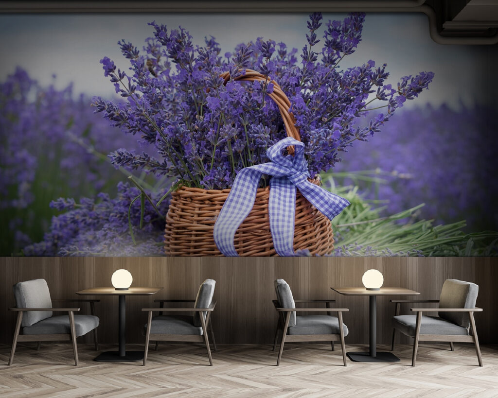 Lavender in wicker basket — interior 3