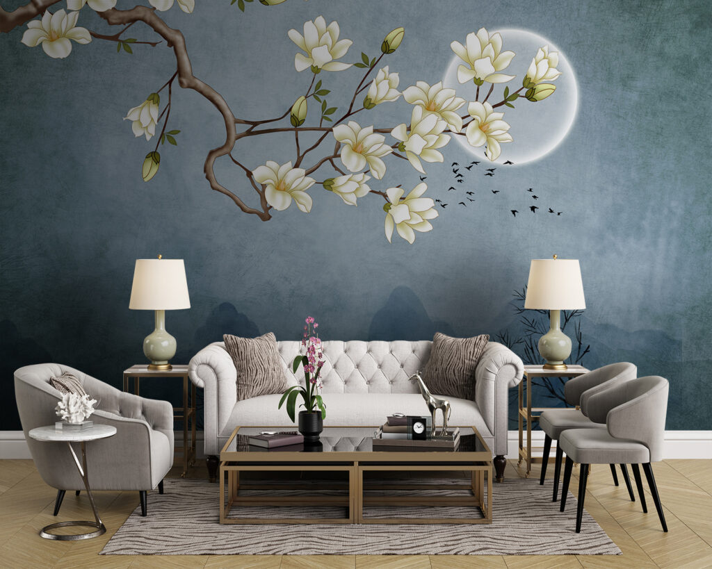 White blossom, mountain moon — interior 1