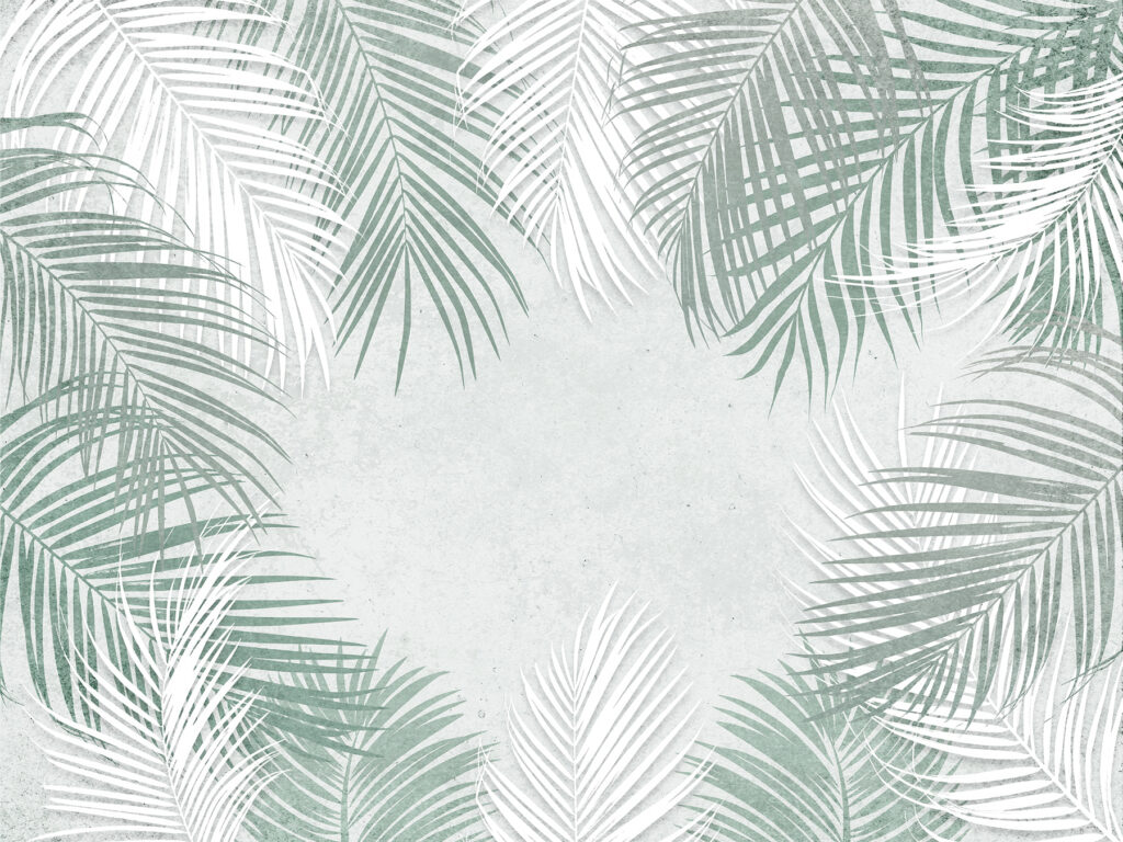 Palm fronds, open centre — full design