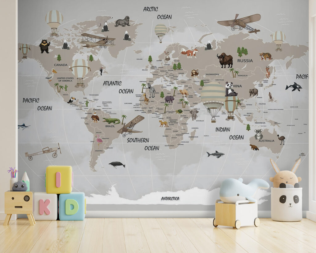 Travel symbols and animals — interior 7