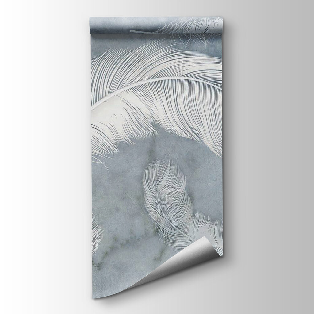 White feathers in mist — product view