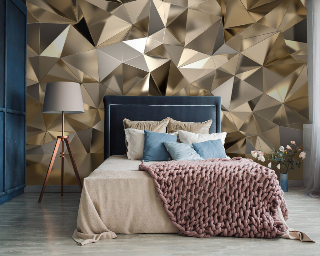 Gold facets above reflection — interior 2