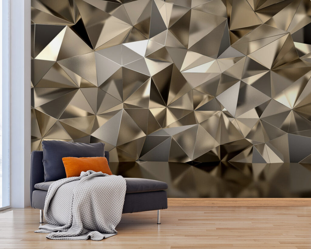 Gold facets above reflection — interior 3