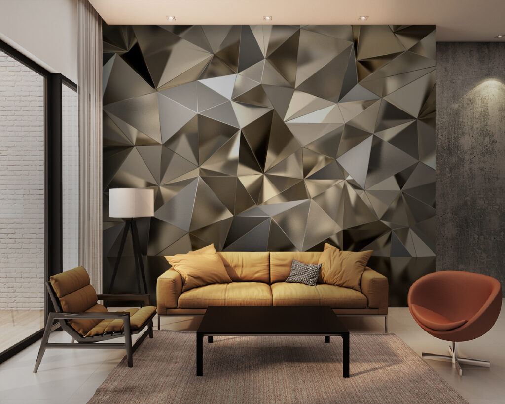 Gold facets above reflection — interior 4
