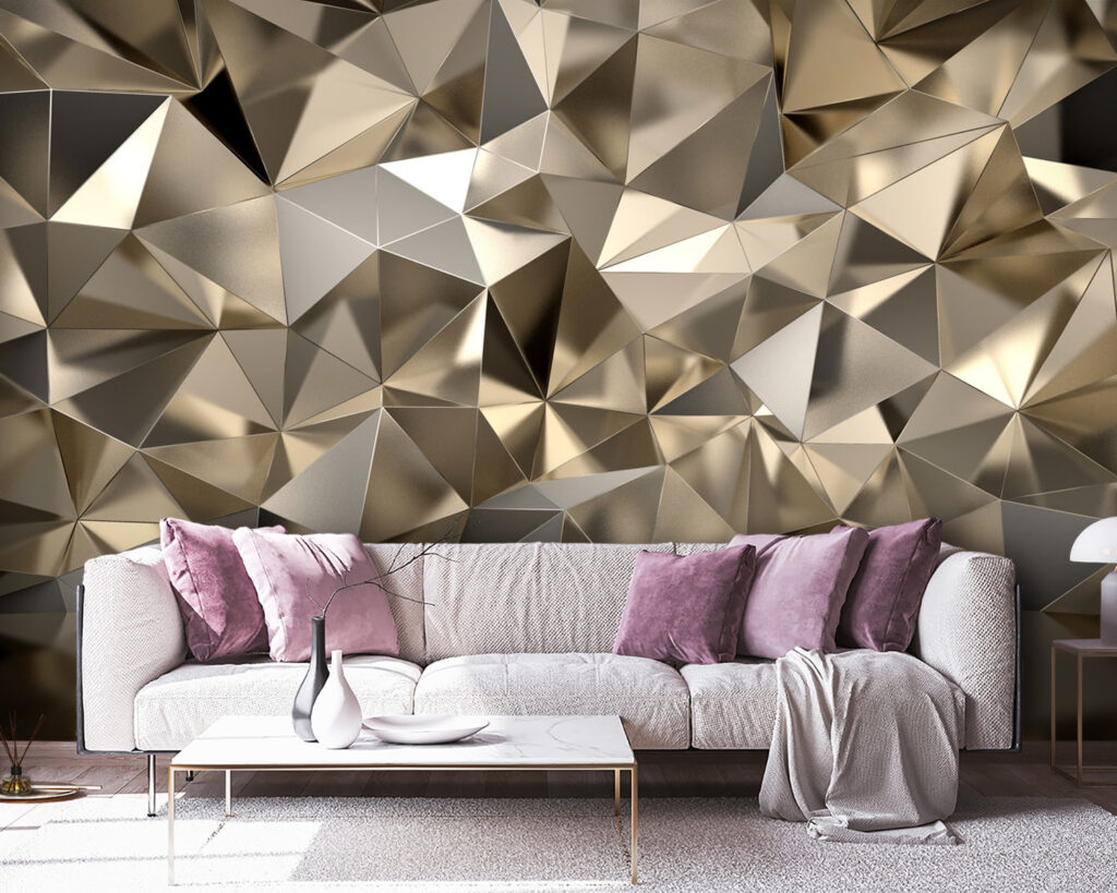 Gold facets above reflection — interior 6