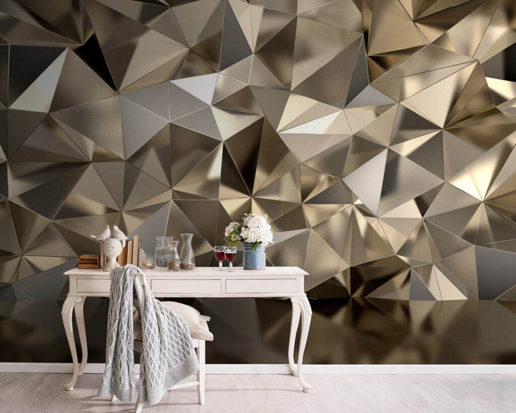 Gold facets above reflection — interior 1