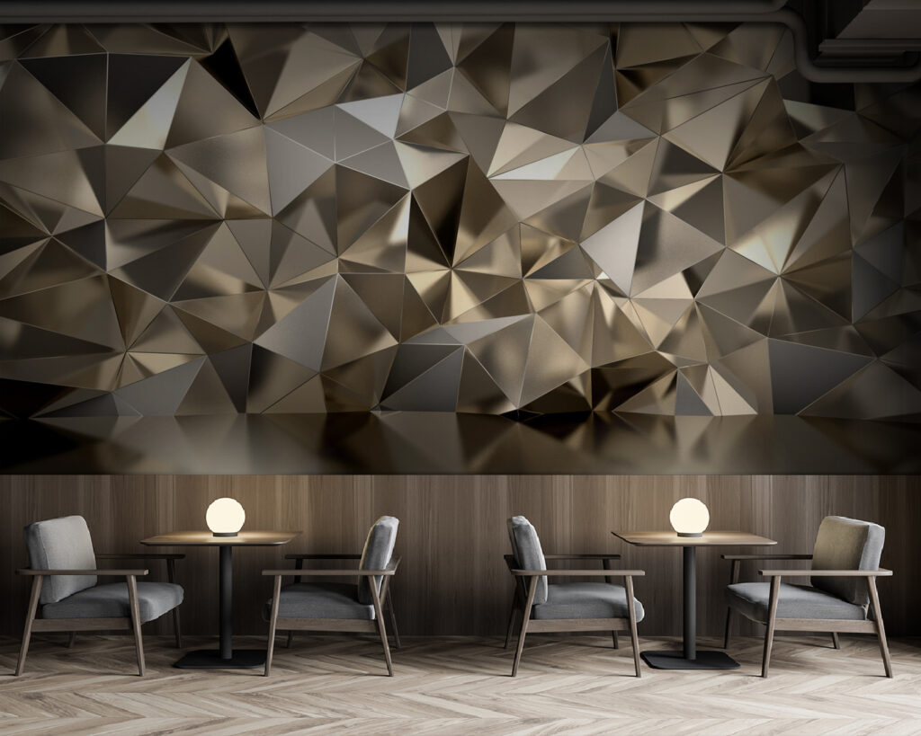 Gold facets above reflection — interior 9