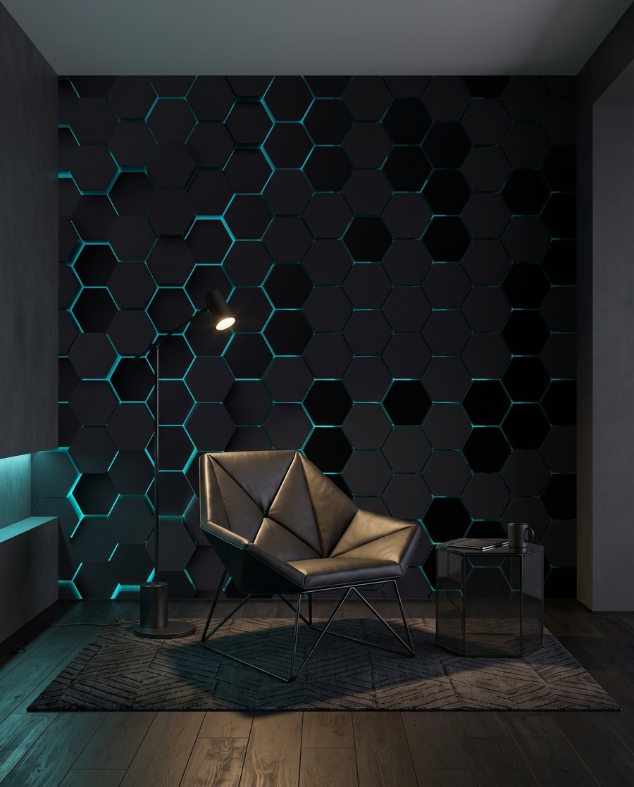 Electric Hexagons — interior 3
