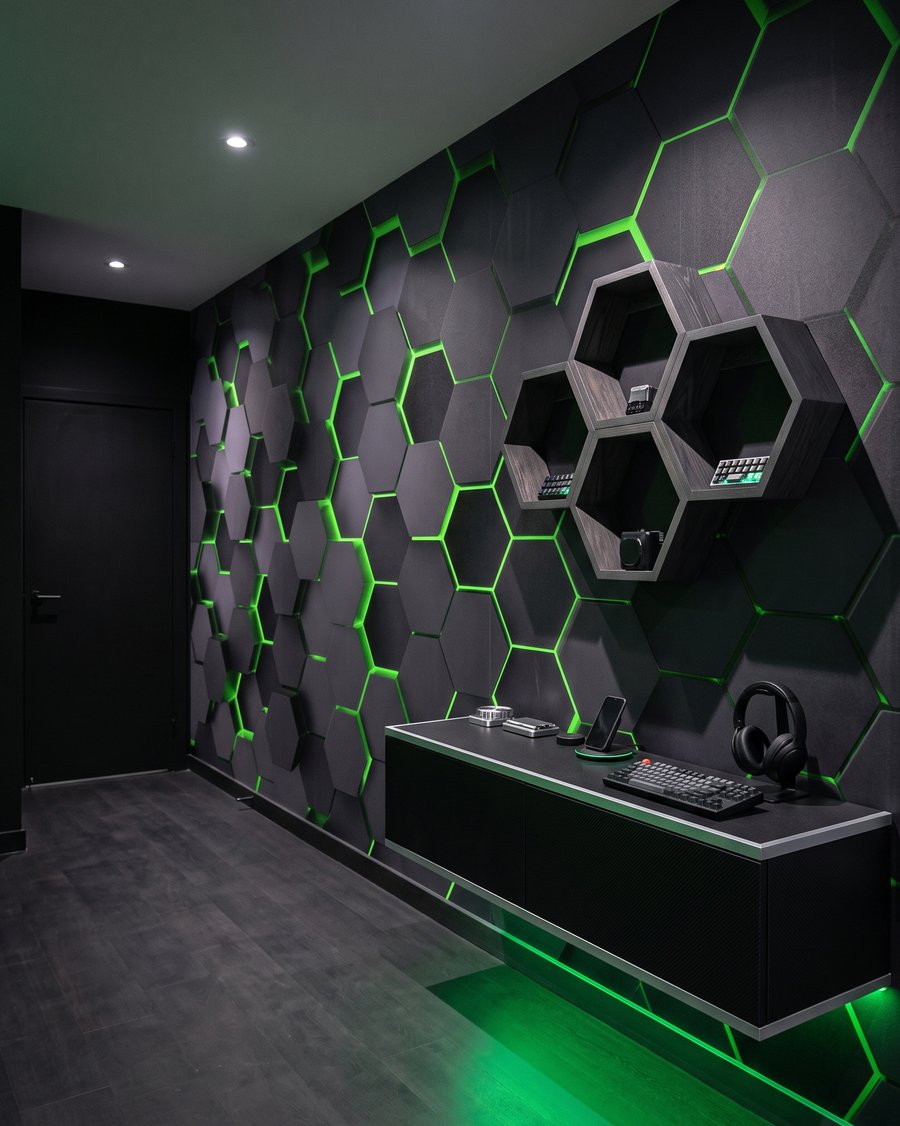 Electric Hexagons — interior 5