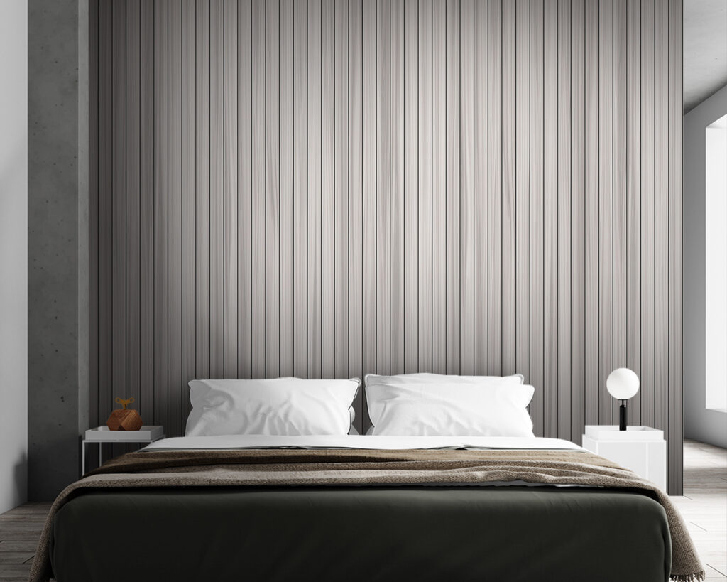 Vertical stripes on grey — interior 3