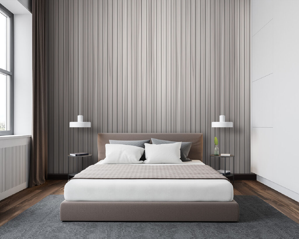 Vertical stripes on grey — interior 5