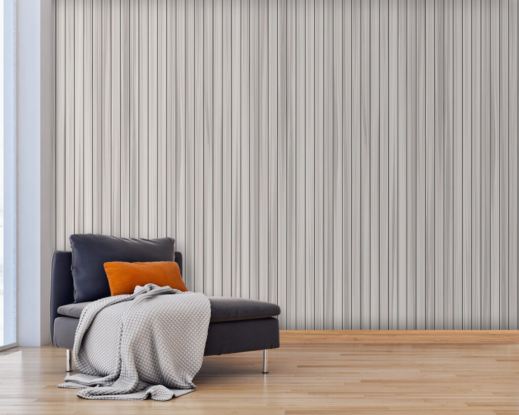 Vertical stripes on grey — interior 8