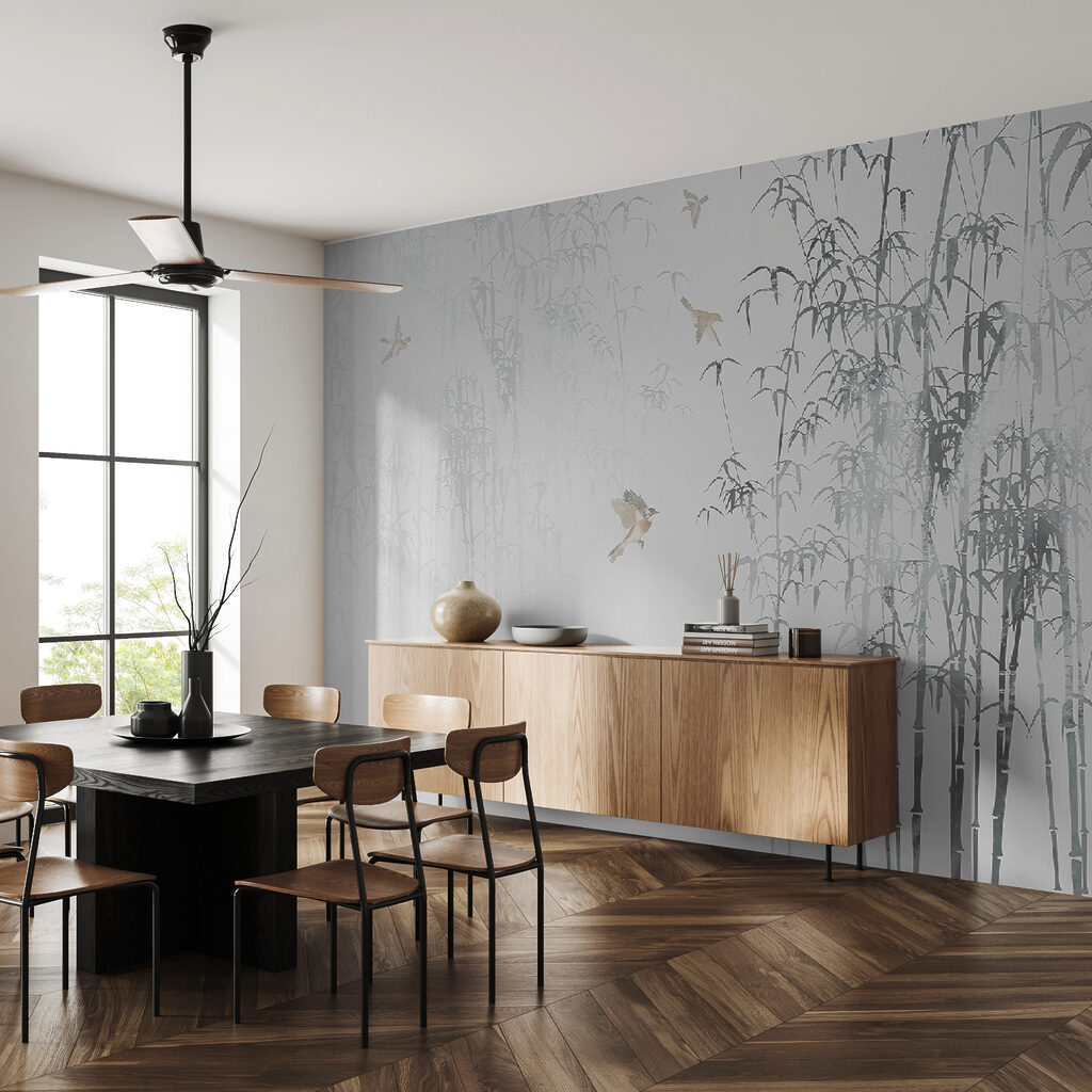 Birds among misty bamboo — interior 5