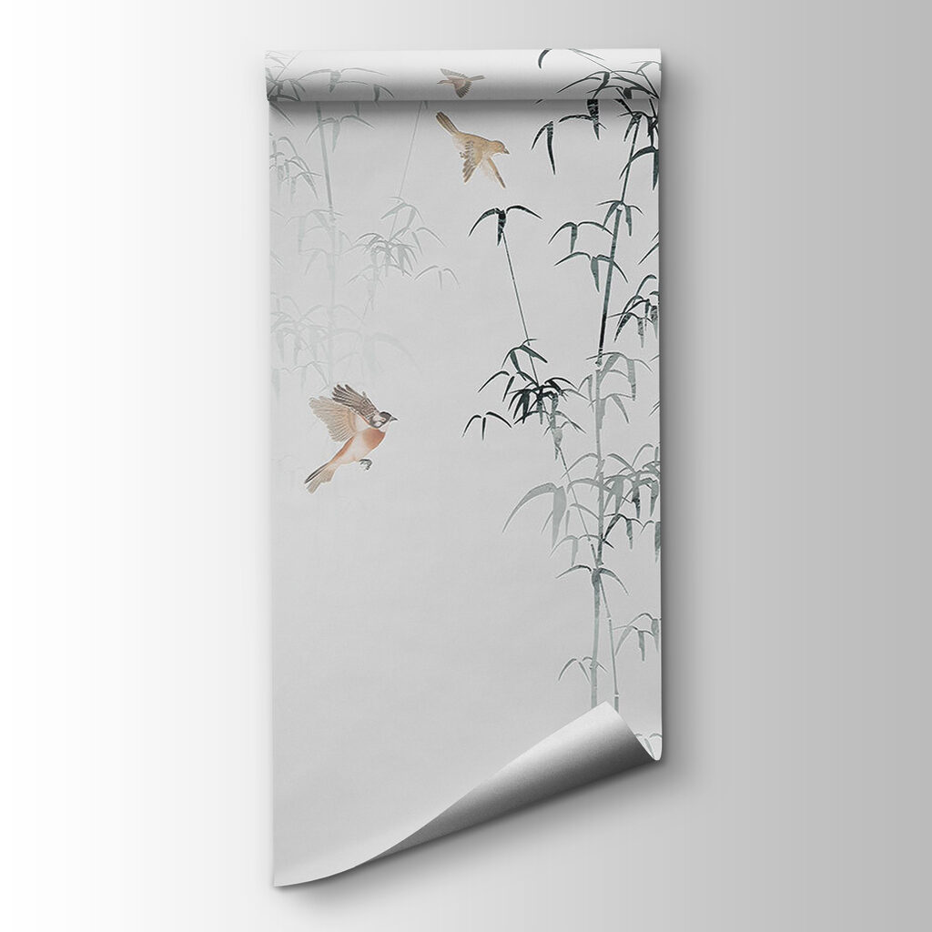 Birds among misty bamboo — product view
