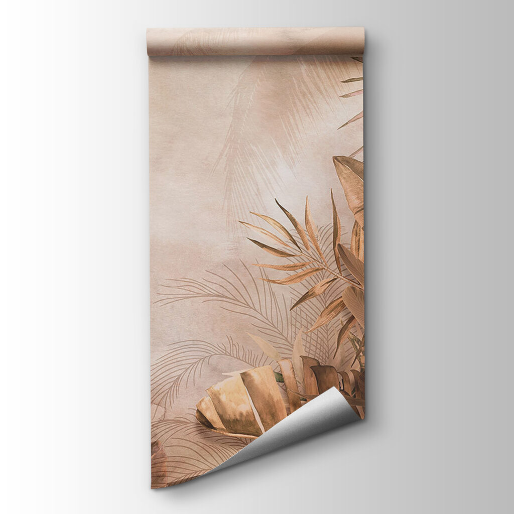 Tropical leaves, peach glow — product view