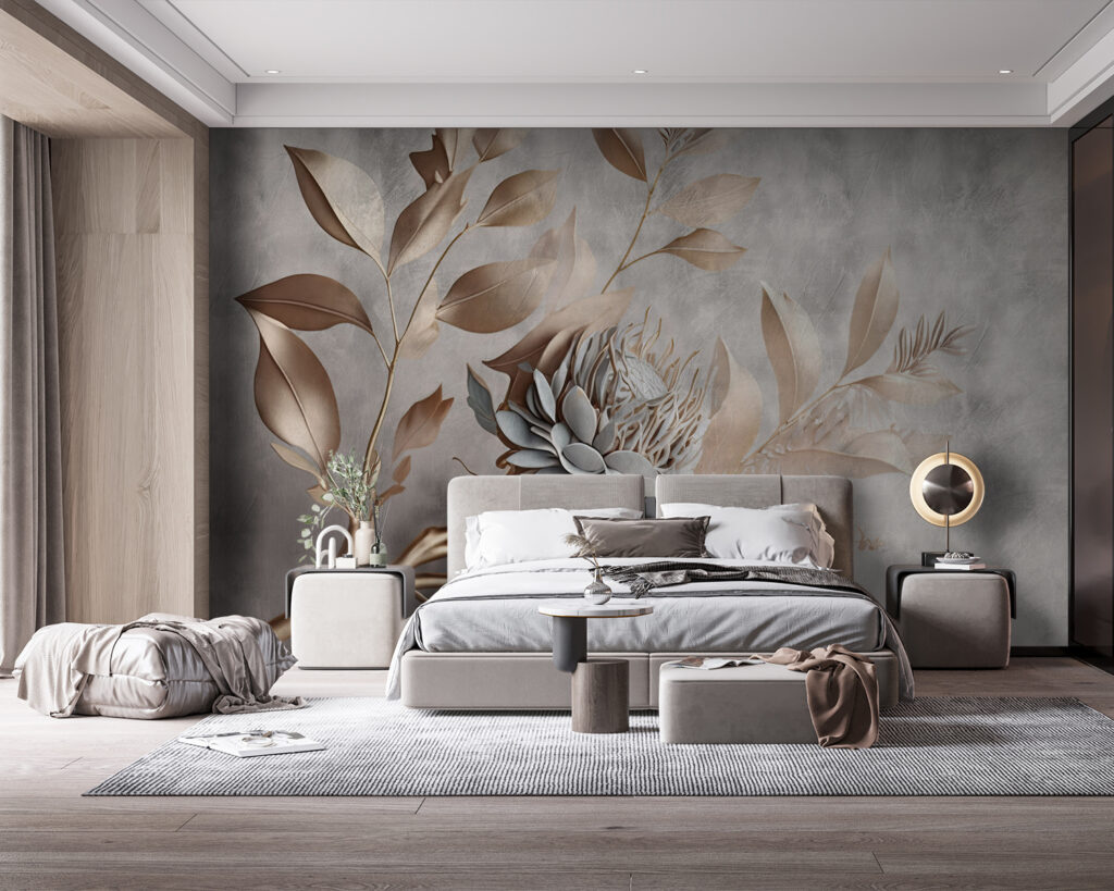 Flower branch in relief — interior 2