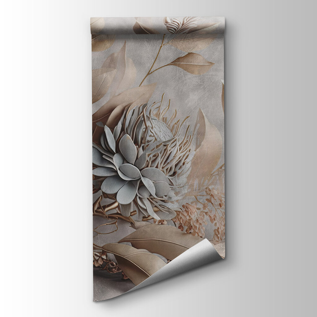 Flower branch in relief — product view