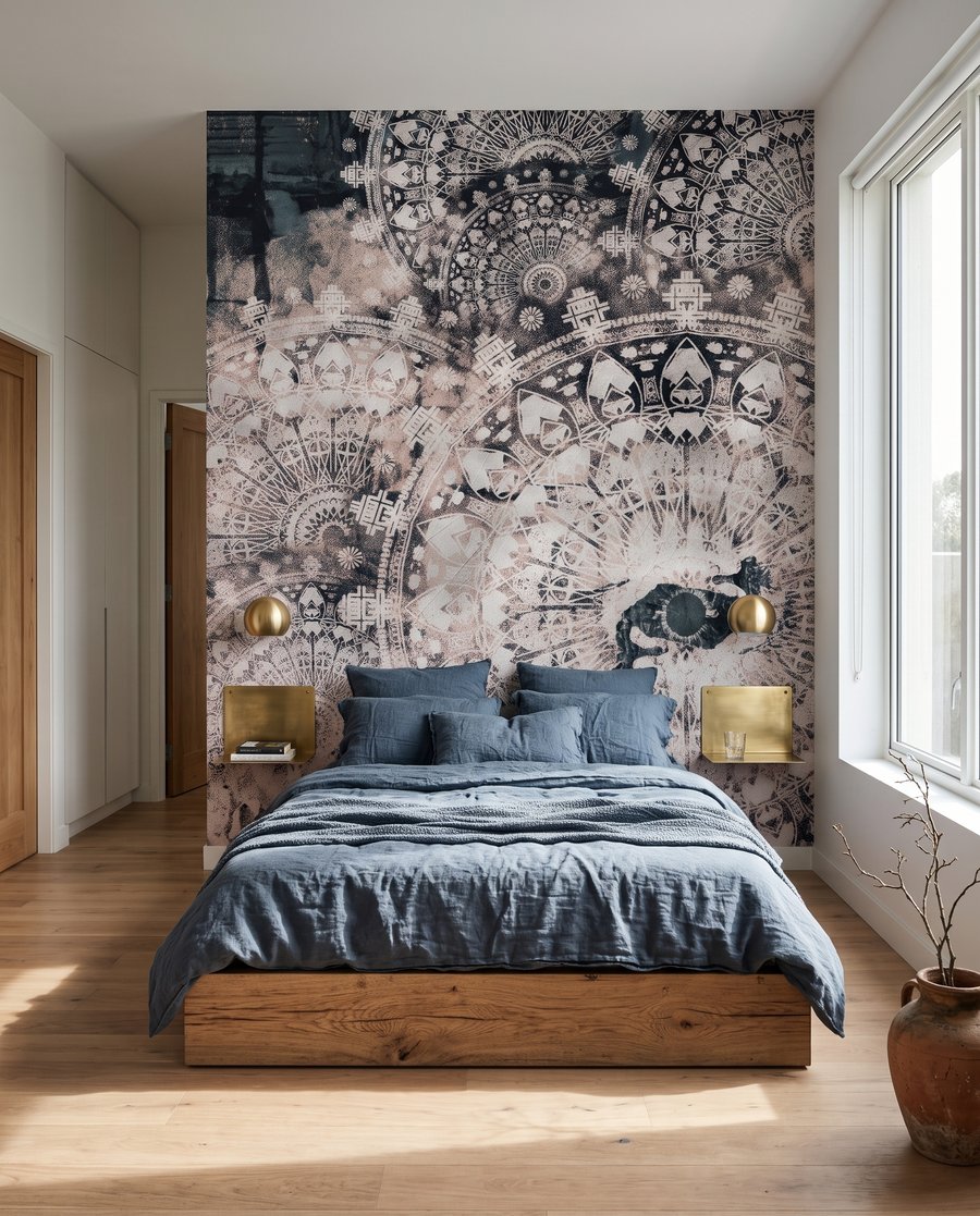 Lace circles on colour — interior 2