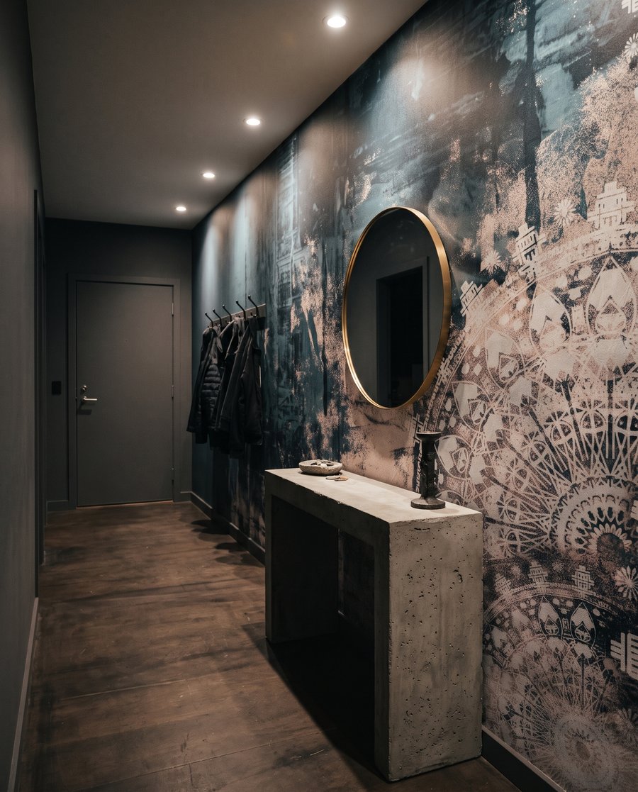 Lace circles on colour — interior 4
