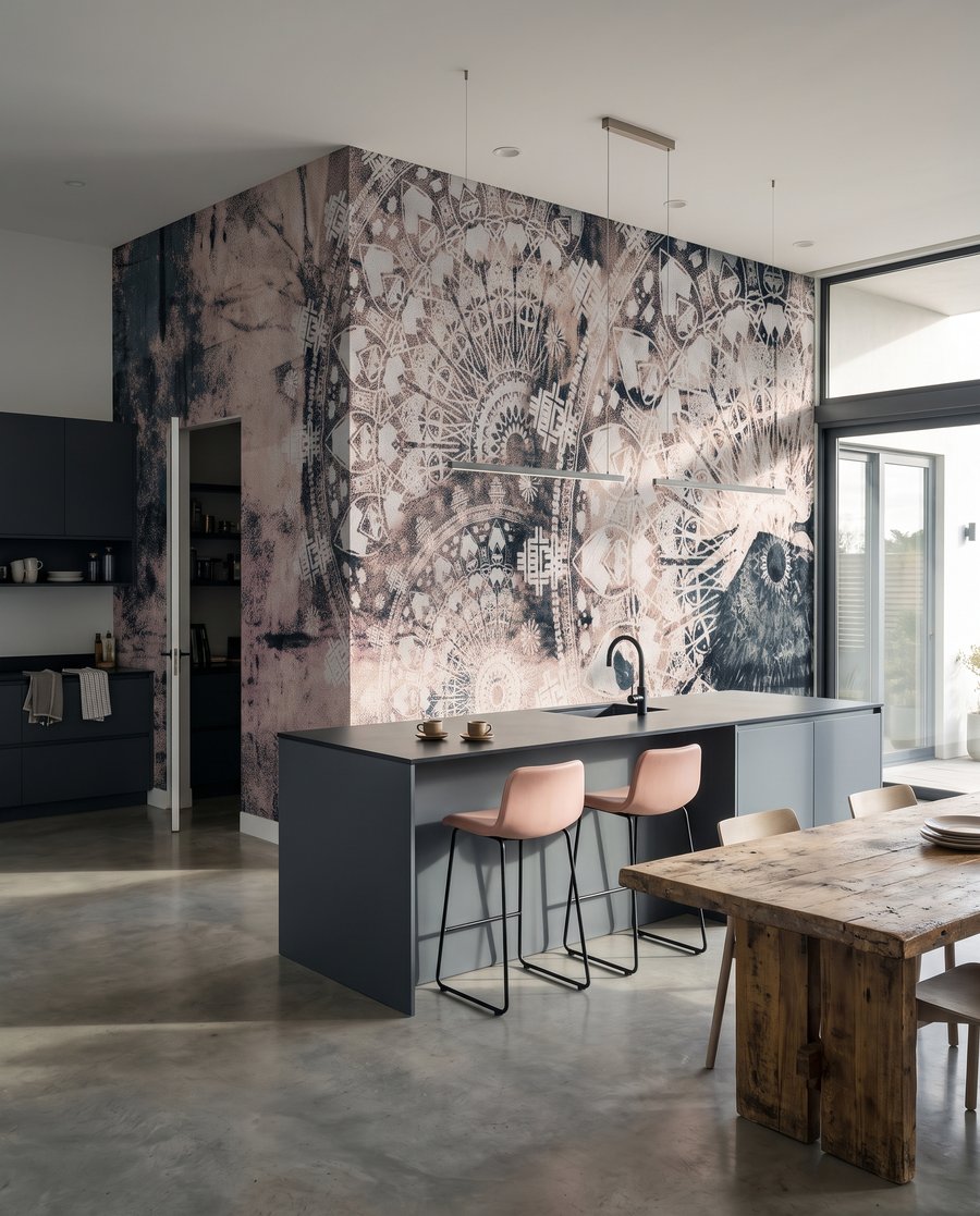 Lace circles on colour — interior 6