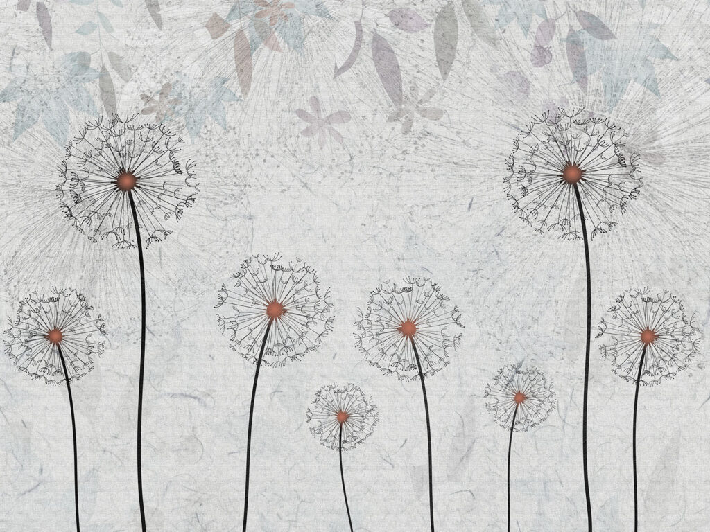 Fluffy white flower heads — full design
