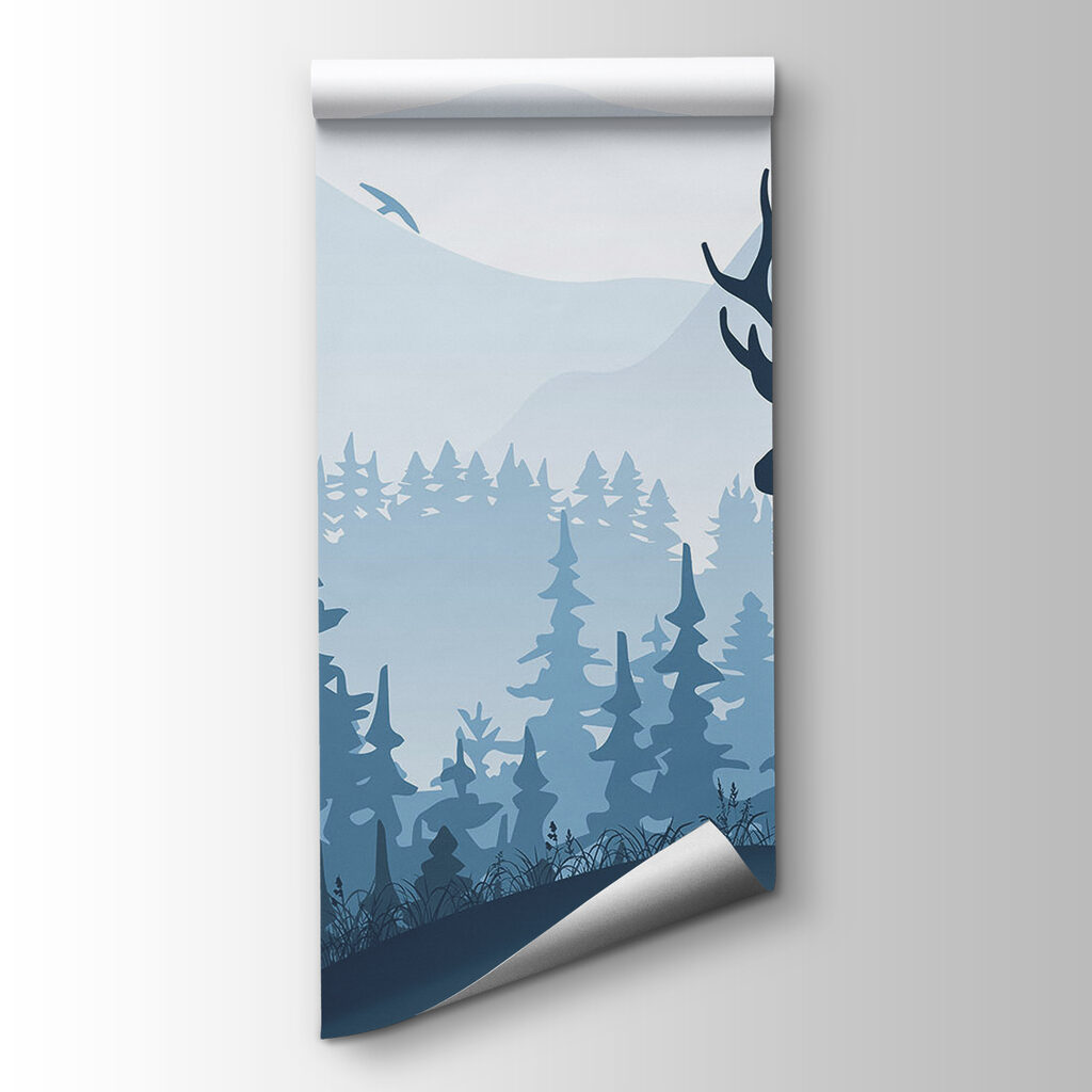 Deer on blue hill — product view