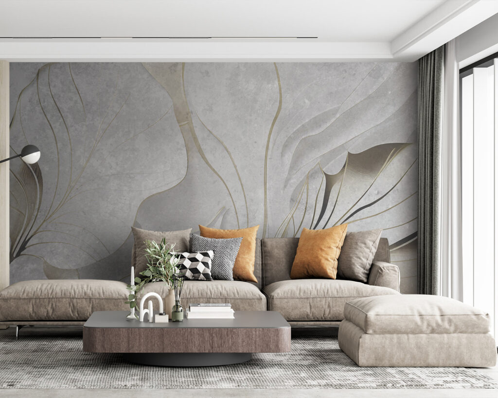 Pale wavy leaves — interior 3