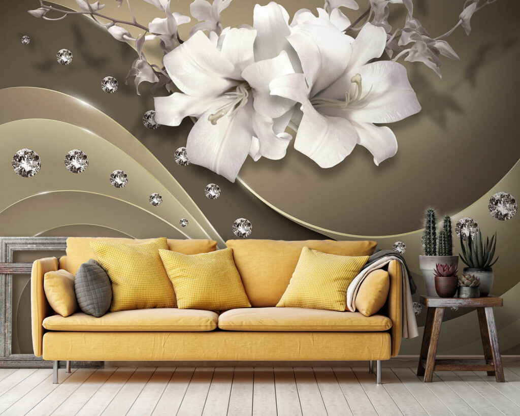 White flowers above waves — interior 2