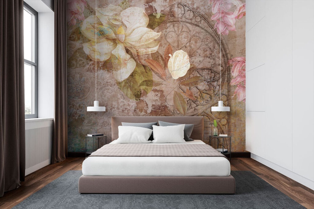 Flowers over vintage ornament — interior 2