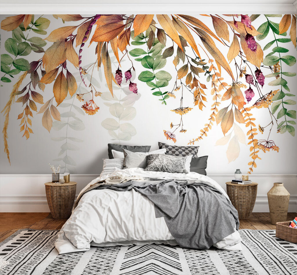 Hanging leaves and flowers — interior 1