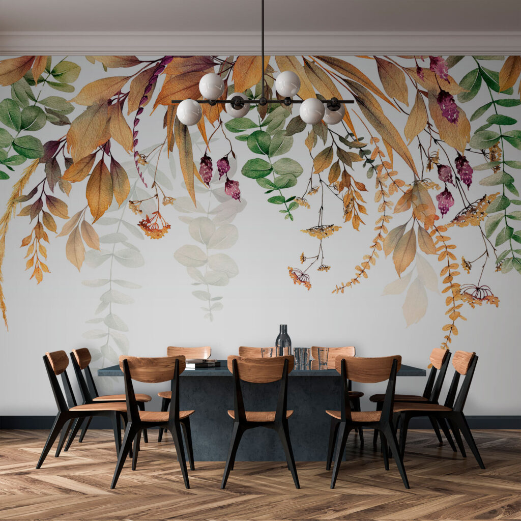 Hanging leaves and flowers — interior 3