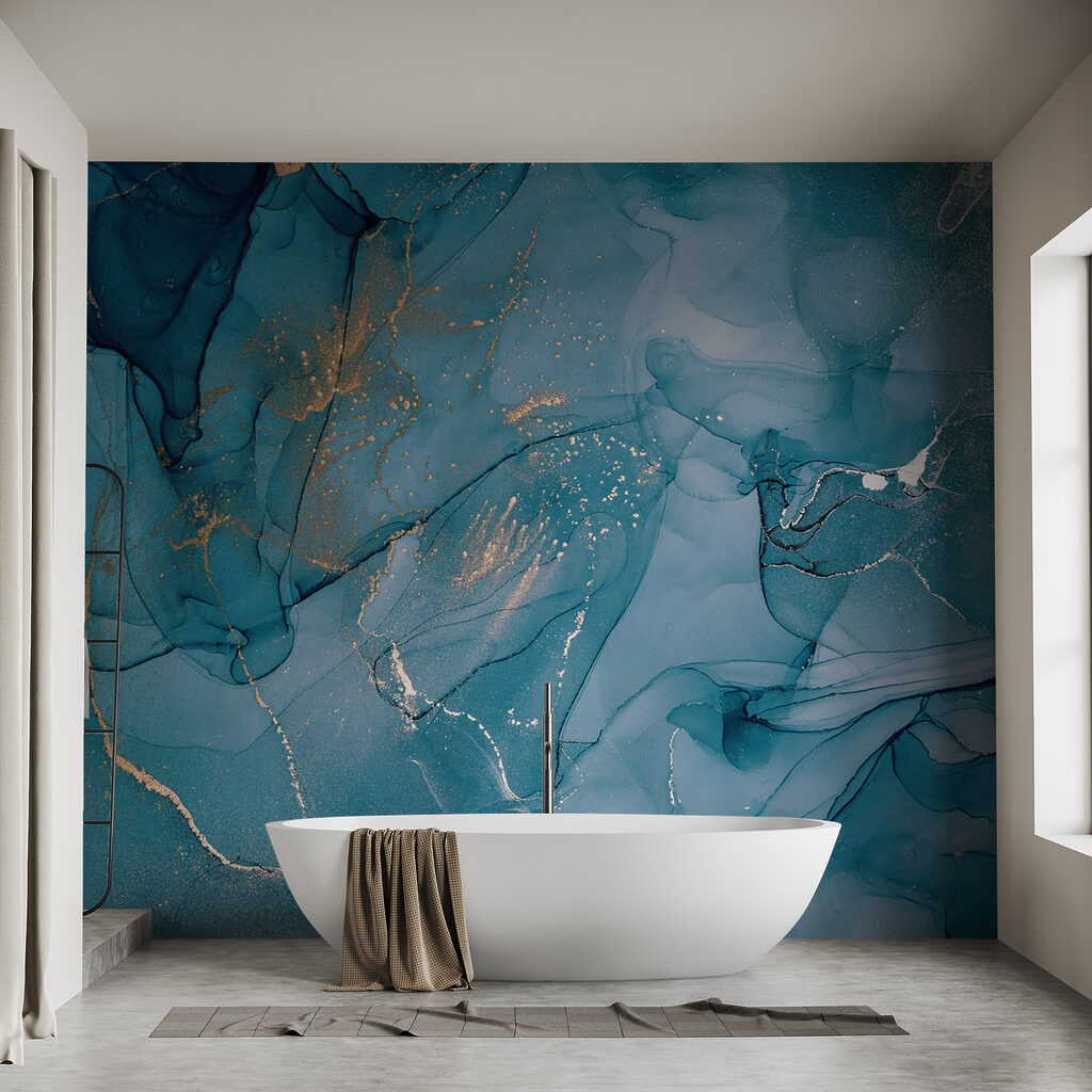 Blue Mineral Flow in an interior