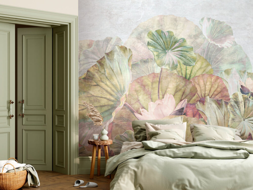 Lotus leaves in pastel — interior 1