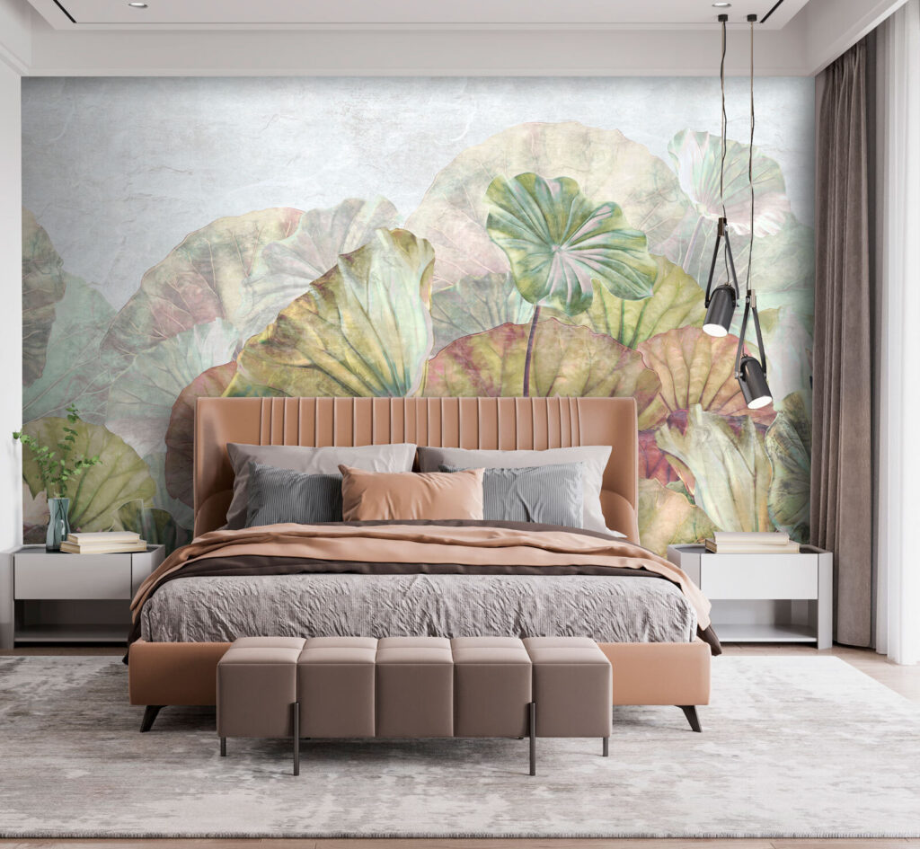 Lotus leaves in pastel — interior 2