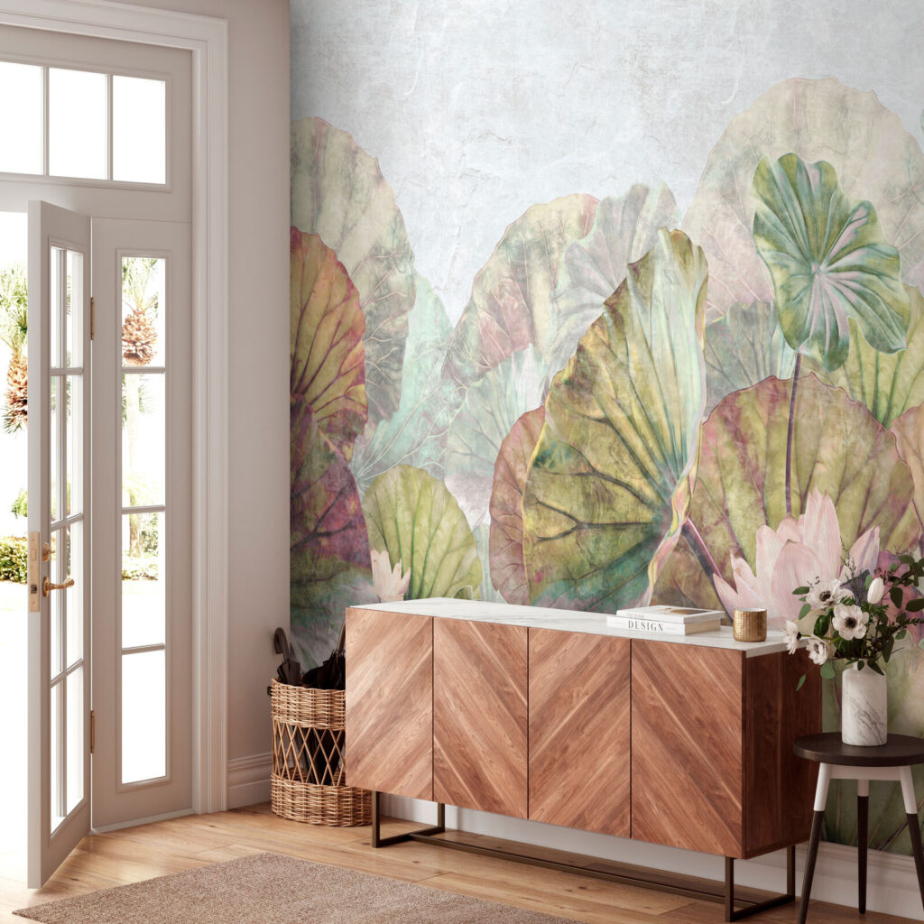 Lotus leaves in pastel — interior 3