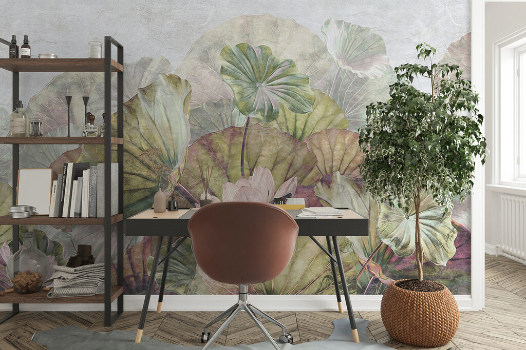Lotus leaves in pastel — interior 5