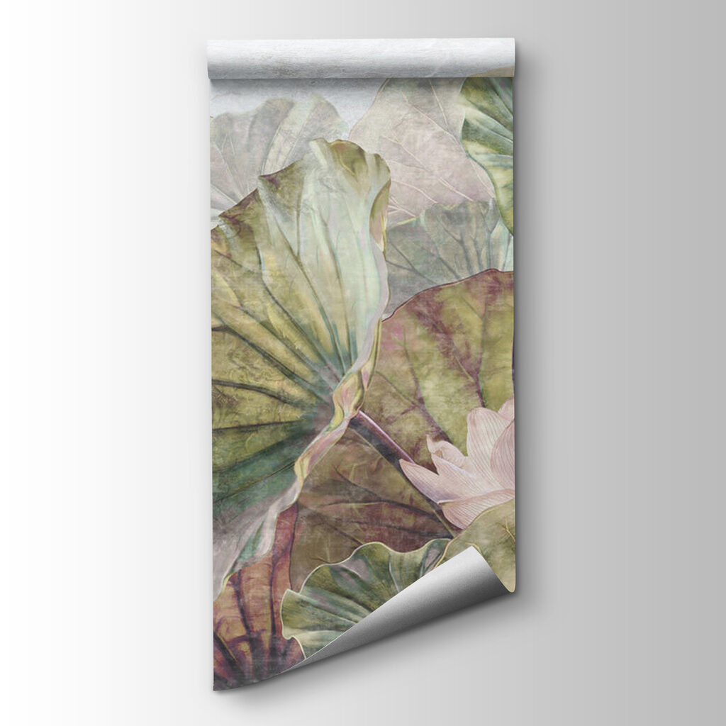 Lotus leaves in pastel — product view