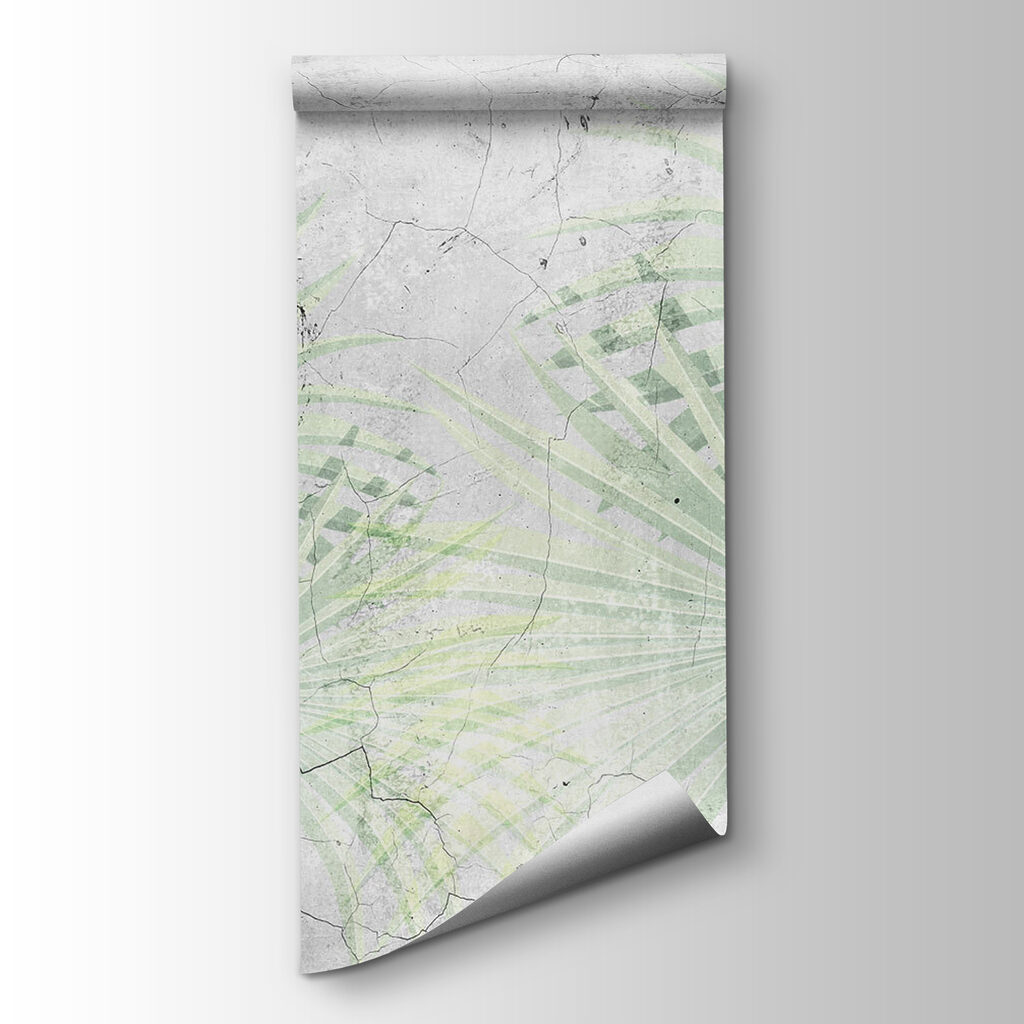 Palm fans on plaster — product view